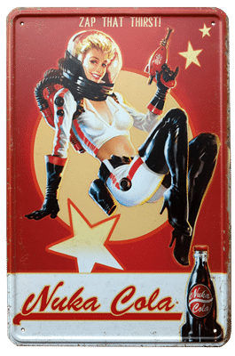 Fallout Metal Sign Nuka Cola Girl